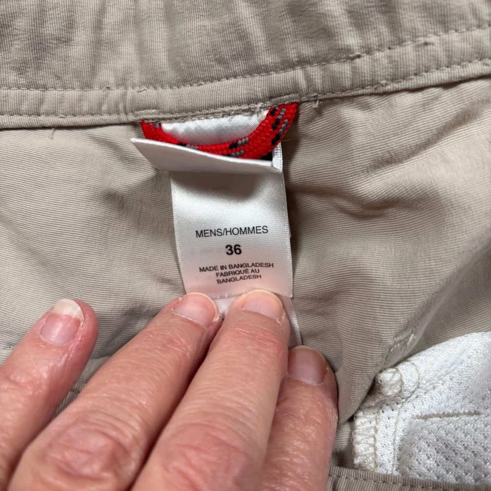 The North Face Mens Cargo Pants Khaki Utility Pockets Hiking Outdoor Size 36‎